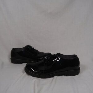 Black Patent Lace-Up Dress Shoes "BATES" Military High Gloss Uniform Sz 8.5 E